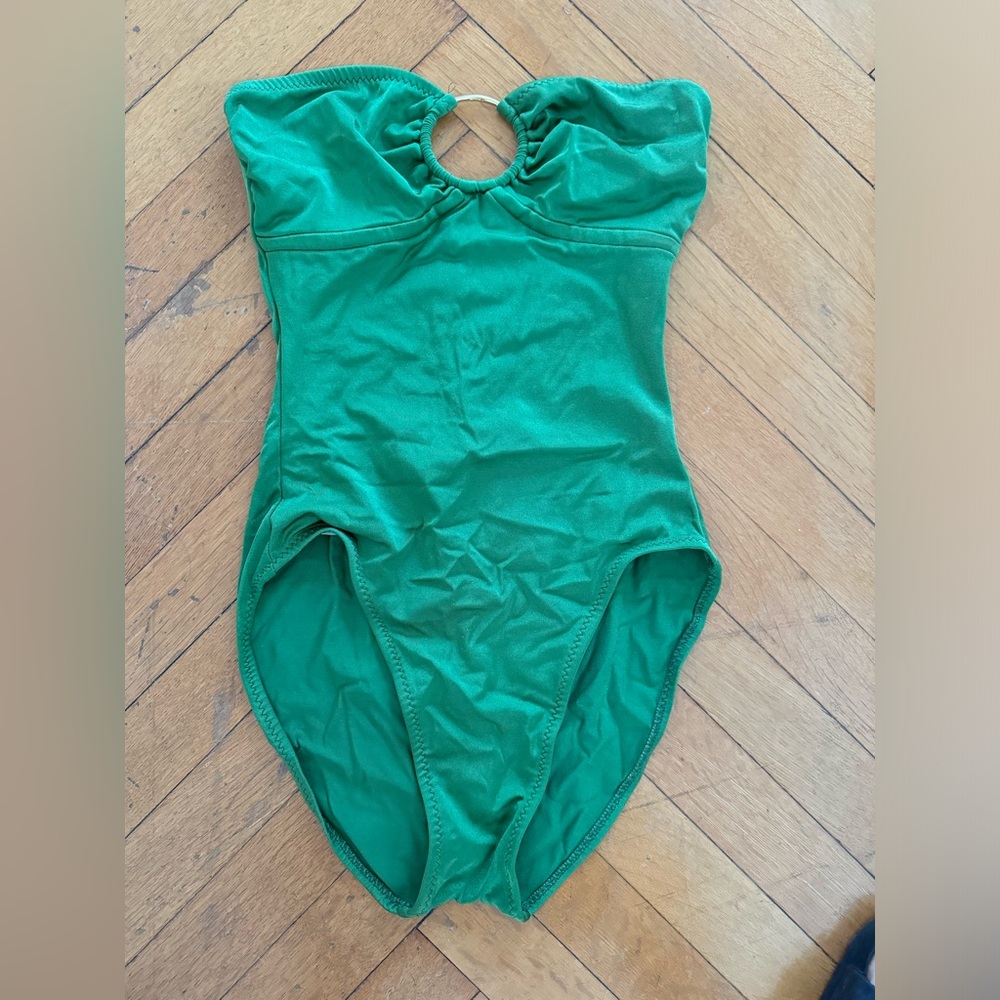 Lisa Curran Strapless Keyhole Swimsuit